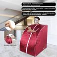 1000W Sauna à Vapeur,Portable Home Sauna Infrarouge Spa Tente 98x70x80cm (Rouge)-2