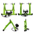 Relaxdays Home trainer vélo pliable 6 niveaux de résistance entraînement 26-28 pouces 120 kg max, vert - 4052025038168-2