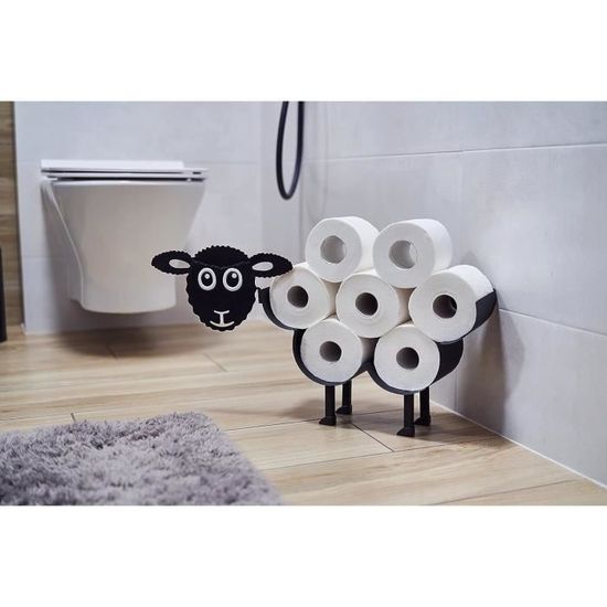 Range Papier Toilette Noir - Rangement Papier Toilette - Porte Papier  Toilette Mouton - Porte Rouleau Papier Toilette Sur Pie[H222] - Cdiscount  Bricolage