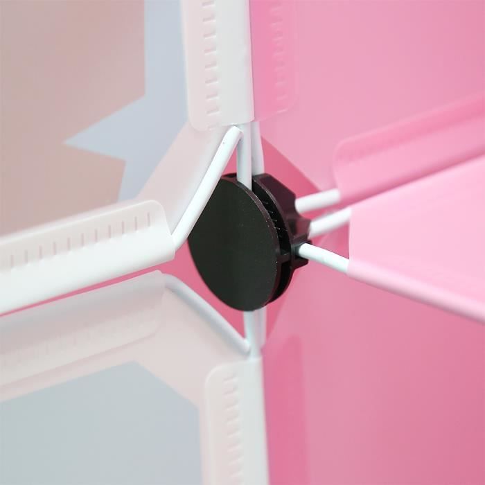 Armoire Rangement Enfants 12 Cubes MUL-BOUTIQUE - Modulaire Avec Portes Dessin Animé