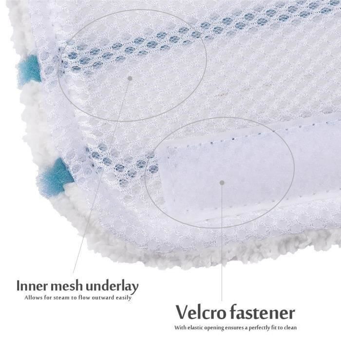 Lot De 4 Lingettes Microfibres De Rechange Pour Les Balais Vapeur Black