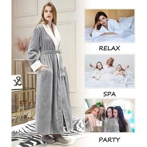 Peignoir De Nuit En Polaire Imprimé Jacquard - Bleu - - 25.00