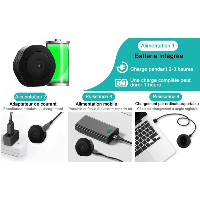 Caméra Cachée 1080P Mini Caméra Spy Web Portable HD avec Vision Nocturne et  Détection de Mouvement Caméra de Surveillance Sécurité - Cdiscount Appareil  Photo