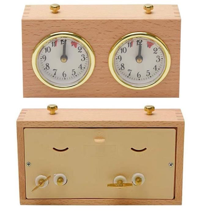 Luckxing Horloge D'Échecs Professionnelle Analogique Avec Minuteur - Compte à Rebours Pour Jeux De Société