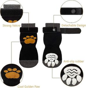 Chaussettes Antidérapantes Pour Chien - Taille L - Paire De 2 - Avec Semelle Silicone Et Scratch Réglable - Protection Coussinets - 7