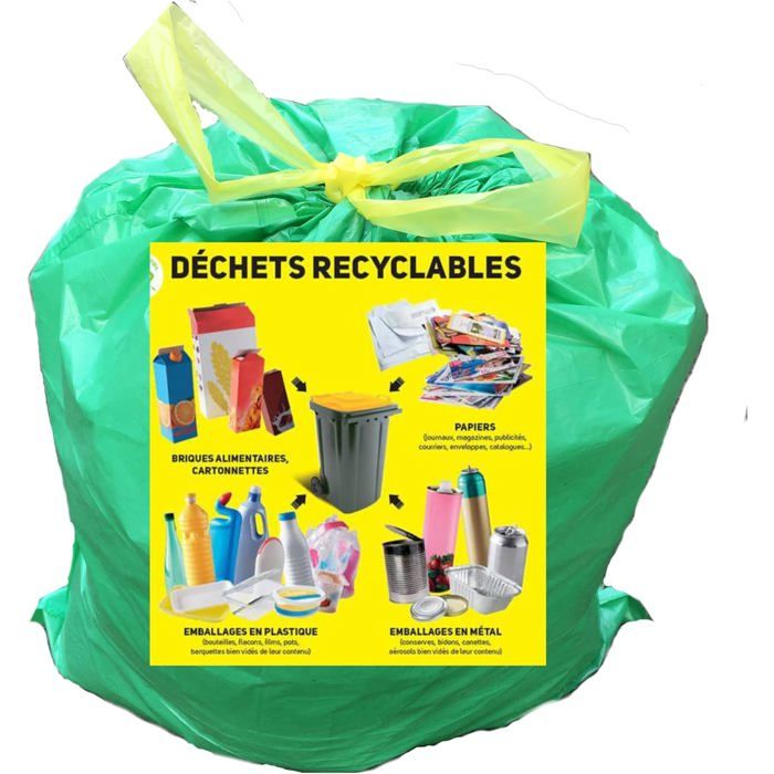 Cdiscount Sac Poubelle Jaune 100l Lot 50 Sacs Poubelle 100 L