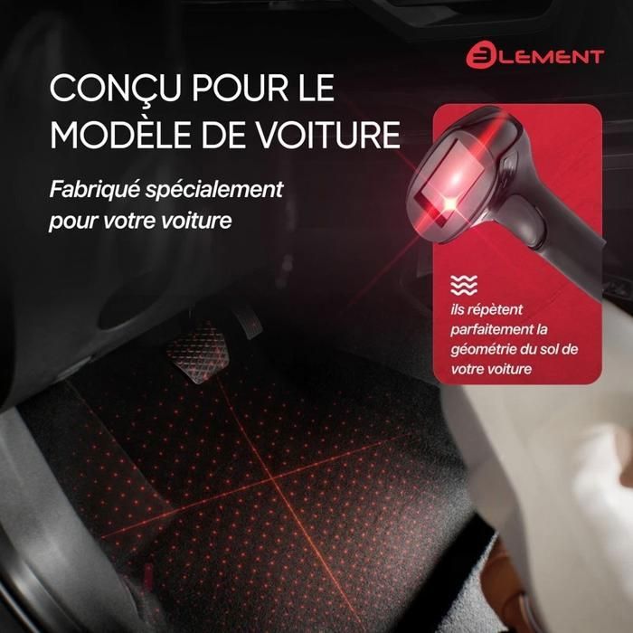 DBS - Tapis De Sol Voiture - Sur Mesure - Adapté à Votre Renault TWINGO 2 (07/2007-08/2014)- Antidérapant