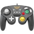 Hori Battle Pad Manette Filaire Type GameCube Super Smash Bros Pour Nintendo Switch - Design Zelda - Licence Officielle Nintendo-0