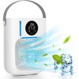 Climatiseur Portable, 5 en 1 Refroidisseur d'Air, 1000ML Mini Climatiseur Mobile avec Affichage LED, 3 Vitesses, 2-12H A99