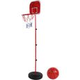 Ensemble de basket-ball réglable pour enfants, mini-système de basket-ball Kit de ballon de panier de panneau arrière intérieur-0
