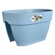 ELHO - Pot de fleurs -  Vibia Campana Flower Bridge 40 - Bleu Vintage - Balcon extérieur - L 26 x W 39 x H 22 cm-0