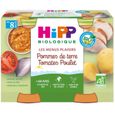 Hipp Bio Les Menus Plaisirs Pot Pommes de Terre Tomates Poulet +8m 2 x 190g-0