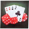 Tapis de carte de luxe - PROVENCE OUTILLAGE - Motifs poker et casino - Qualité velours - 60x60 cm-0