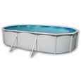 MAGNUM COMPACT Piscine hors sol ovale en acier 640 x 366 x 132 cm (Kit complet piscine, Filtre, Skimmer et échelle)-0