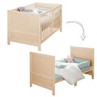 Lit bébé évolutif - 70 x 140 cm - ROBA - EASY SLEEP - Bois naturel