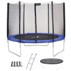 KANGUI Trampoline bleu avec échelle, couverture de propreté et kit d'ancrage Ø300cm