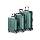 ALIGHTUP - Set de 3 Valise trolley portable 3 en 1 en ABS - 55cm/65cm/75cm - Vert