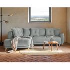 BESTMOBILIER Lena - canapé d'angle gauche convertible - 5 places - gris clair - style scandinave - Gris clair