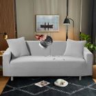 HAOPYOU Housse de canapé - S-EMIGA - 3 places - Extensible - Imperméable - Gris uni