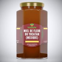 Miel de fleur du Yucatan (Mexique) BIO- 500g poids net - Miel rare - vertues immenses - 100% naturel
