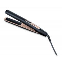 HS 100 STYLE PRO - Lisseur simple chauffe rapide avec signal sonore pour lisser ou boucler vos cheveux - Noir/Cuivre