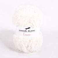 Laines Cheval Blanc - LOUVE fil à tricoter 100% polyester 50g - Fil à tricoter effet fourrure