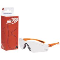 Lunettes de protection NERF - Pour enfant - Blanc et orange - Style de bataille Nerf