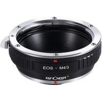 Bague Adaptation Objectif K&F Concept Compatible Canon EOS EF vers Caméra Monture M4-3