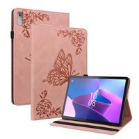 Coque pour Lenovo Tab P11 Gen 2 11.5", PU Cuir Flip Housse Étui Support Coque de Tablet, Housse Tablette Cover(Papillon rose)