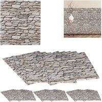 40x Panneaux muraux optique pierre gris - 10037016-0