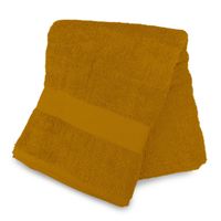 Maxi drap de bain en coton 500 gr/m2 100x140 cm LAGUNE moutarde, par Soleil d'ocre