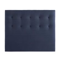 Tête de lit déco capitonnée bleu marine Rêve - SOMEO 160 - Bois massif - Fabriqué en France