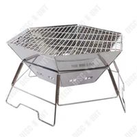 TD® Camping en plein air pique-nique Portable barbecue gril pique-nique gril multifonctionnel hexagone gril extérieur pliant gril