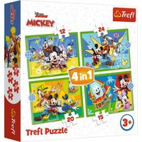 Trefl  Mickey Mouse Puzzle 4 en 1 Mickey entre amis 68 éléments - 5900511346169