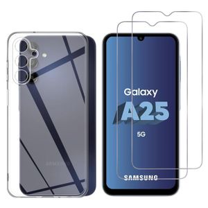 ACCESSOIRES SMARTPHONE Coque pour Samsung Galaxy A25 5G et 2 Verres Trempé Film Protection Ecran Phonillico®