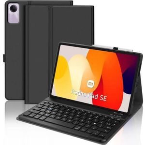 Clavier Qwertz Allemand Tablette Clavier étui Bluetooth Pour Xiaomi Pad 7/7 Pro 11,2" 2024 - AZERTY Amovible - Protection Complète - Noir étui Clavier Sengbirch