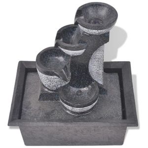 Vidaxl Fontaine Dinterieur Avec Lumiere Eclairage Led Poly Resine