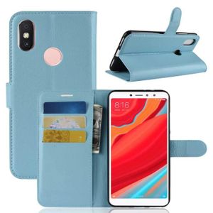 LAGUI Coque Convient pour Xiaomi Redmi S2 AvecEmplacement pour Carte Belle Motif en Relief Délicate Étui Portefeuille Bleu 