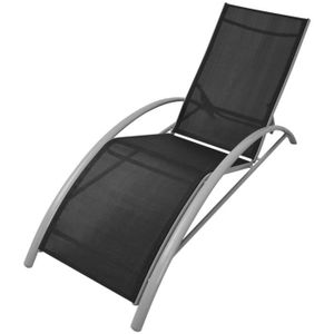 CHAISE LONGUE Chaises longues en aluminium noir