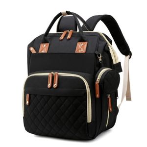 Hap Tim Sac à Dos à Langer avec Matelas à Langer pour Bébé Grande Capacité Sac à Couches Multifonction Imperméable Sac de Voyage étanche et léger EU-DB19003-HG 