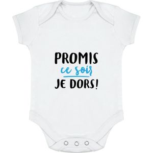BODY body bébé | Cadeau imprimé en France | 100% coton | Promis ce soir je dors