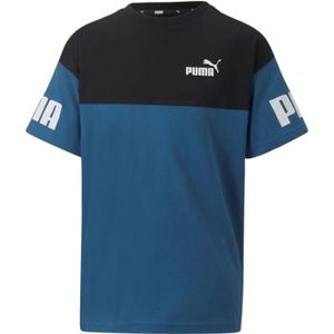 T-SHIRT T-shirt enfant Puma Power Colorblock - bleu/noir