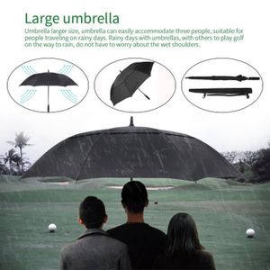PARAPLUIE 2021 Parapluie de golf automatique extra large, mât en fibre de verre, double auvent sans rouille, coupe-vent et imperméable