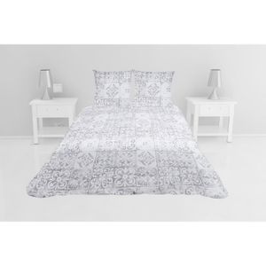 JETÉE DE LIT - BOUTIS Couvre-lit boutis matelassé Chloé - 220 x 240 cm - Gris