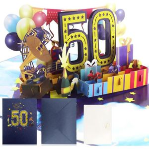 Carte Anniversaire 70 Ans Cartes D'anniversaire Pop-up Carte de Voeux 3d  Avec Enveloppe Cadeau pour Femmes Hommes Filles Amis Mères (A 70) :  : Fournitures de bureau