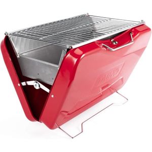 BARBECUE TAINO Mox Barbecue à charbon de bois pour barbecue - Style rétro - Pliable - Portable - Rouge86