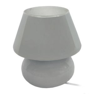 LAMPE A POSER TOSEL Lampe à poser 1 lumière - luminaire intérieur - verre gris - Style urbain - H16,5cm L15,5cm P15,5cm