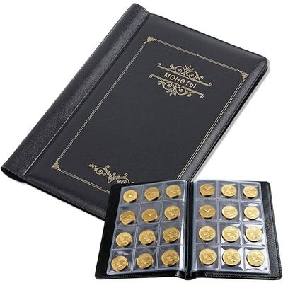 Dzmuero – Classeur Numismatique 250 Pièces – 10 Pages – Noir – Protection