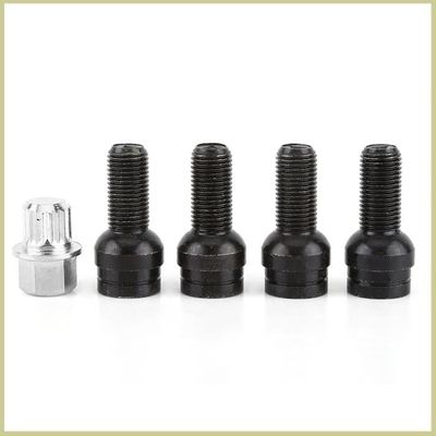 Lot de Boulons/Écrous de Roue de Sécurité,Fydun 4 Pièces Boulons de Roue M14x1.5 mm Écrou de Roue Écrou de Cadenas Boulon de Protection de Roue