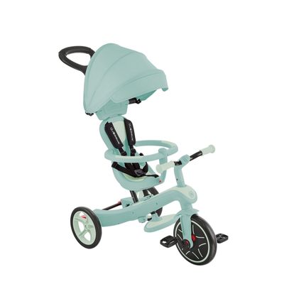 Kinderkraft Freeway 2 – Tricycle évolutif 9 Mois-5 Ans, Siège Rotatif 360°, Frein Central, Harnais 3 Points